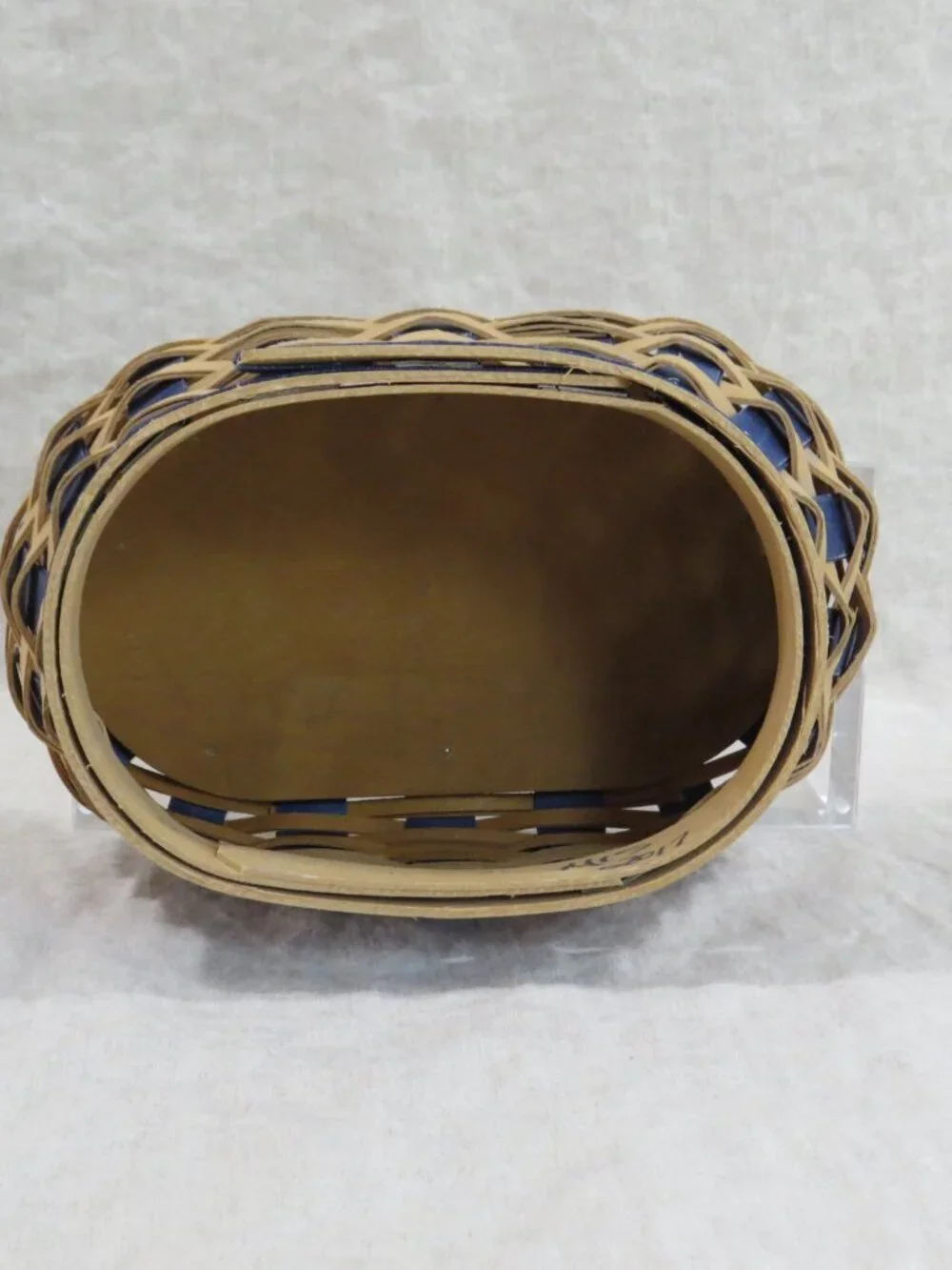 Longaberger Bicentennial 2017 Dresden Basket - Blue and Tan, No Lid, No Liner